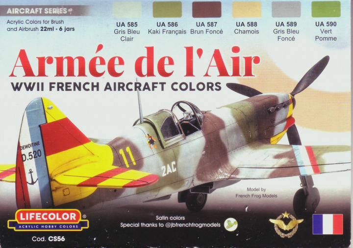 Boxart Armée de l'air, WWII French aircraft colours  Lifecolor
