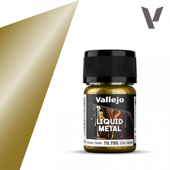 Boxart Green Gold - New Fomula 795 * Vallejo Liquid Gold Boxart Green Gold - New Fomula 795 * Vallejo Liquid Gold