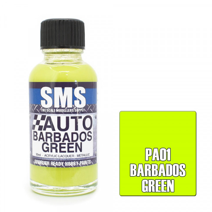 Boxart Auto Colour BARBADOS GREEN PA01 SMS