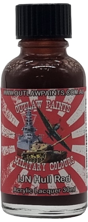 Boxart Japanese Military Colour - IJN Hull Red OP061MIL Outlaw Paints Boxart Japanese Military Colour - IJN Hull Red OP061MIL Outlaw Paints