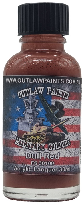 Boxart US Military Colour - Dull Red FS30109 OP022MIL Outlaw Paints Boxart US Military Colour - Dull Red FS30109 OP022MIL Outlaw Paints