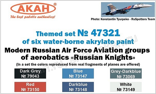 Boxart 6 Colors: Modern Russian AF Su-27 "Russian Knights"  Akan