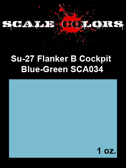 Boxart Su-27 Flanker B Cockpit Blue-Green  Scale Colors