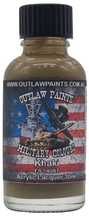 Boxart US Military Colour - Khaki FS14087 OP048MIL Outlaw Paints Boxart US Military Colour - Khaki FS14087 OP048MIL Outlaw Paints