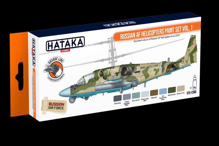 Boxart Russian AF Helicopters paint set vol. 1 HTK-CS86 Hataka Hobby Orange Line Boxart Russian AF Helicopters paint set vol. 1 HTK-CS86 Hataka Hobby Orange Line