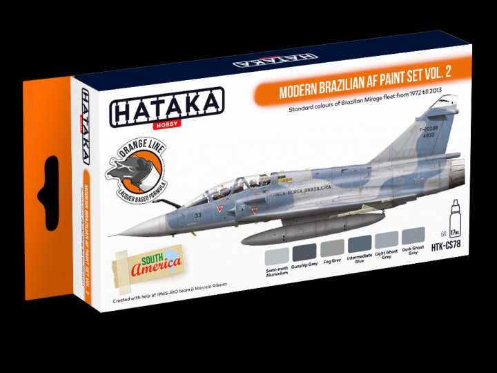 Boxart Modern Brazilian AF paint set vol.2 HTK-CS78 Hataka Hobby Orange Line Boxart Modern Brazilian AF paint set vol.2 HTK-CS78 Hataka Hobby Orange Line