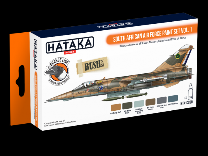 Boxart South African Air Force paint set vol. 1 HTK-CS50 Hataka Hobby Orange Line Boxart South African Air Force paint set vol. 1 HTK-CS50 Hataka Hobby Orange Line