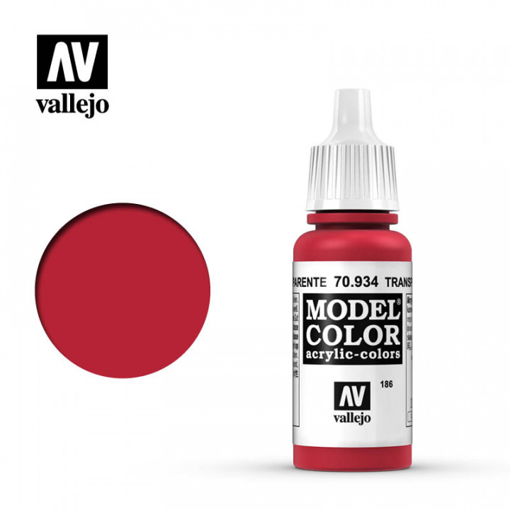 Boxart Transparent Red 70.934, 934, Pos. 186 Vallejo Model Color Boxart Transparent Red 70.934, 934, Pos. 186 Vallejo Model Color