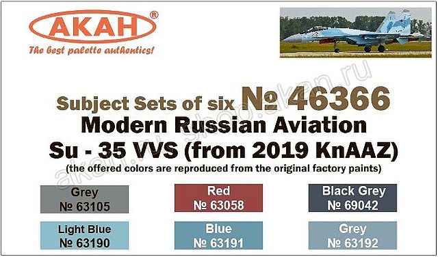 Boxart Modern Russian Aviation, Su-35 VVS (from 2019 KnAAZ) 46366 Akan
