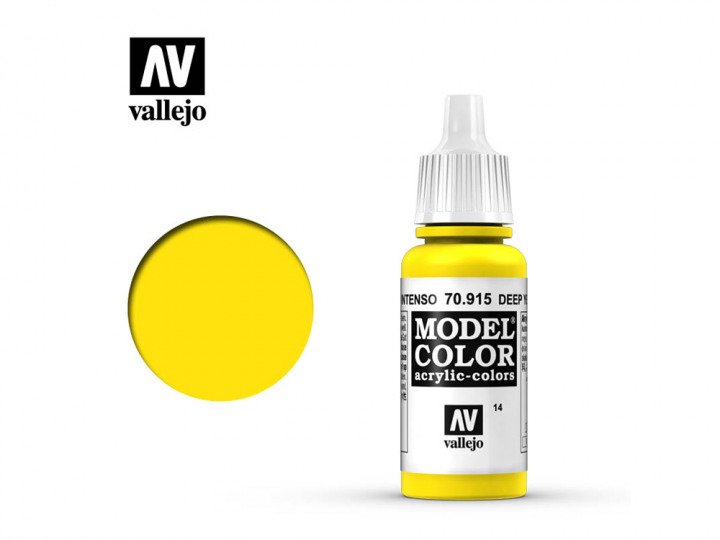Boxart Deep Yellow 70.915, 915, Pos. 14 Vallejo Model Color Boxart Deep Yellow 70.915, 915, Pos. 14 Vallejo Model Color