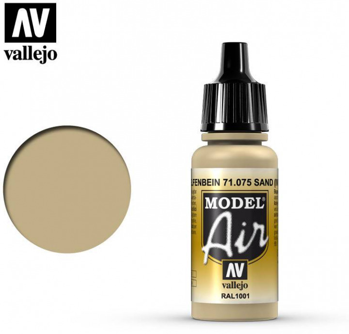 Boxart Sand (Ivory) - RAL 1001 71.075 Vallejo Model Air Boxart Sand (Ivory) - RAL 1001 71.075 Vallejo Model Air