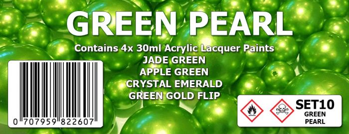 Boxart GREEN PEARL Colour Set - (PRL01, PRL05, PRL06, CR03) SET10 SMS