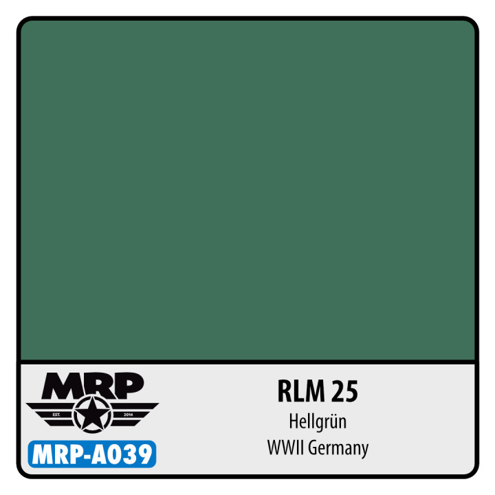 Boxart RLM 25 Hellgrun - WWII Germany MR.Paint Boxart RLM 25 Hellgrun - WWII Germany MR.Paint