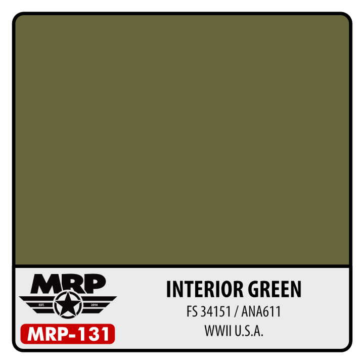 Boxart WWII US - Interior Green ANA611 / FS34151 MR.Paint Boxart WWII US - Interior Green ANA611 / FS34151 MR.Paint