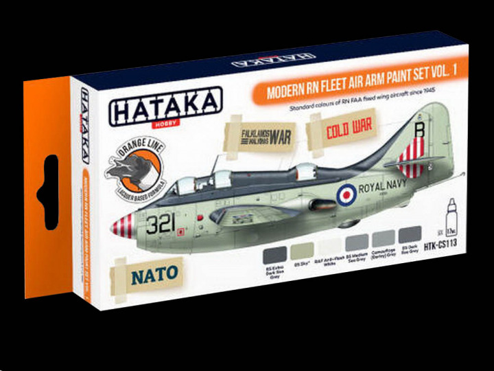 Boxart Modern RN Fleet Air Arm paint set vol. 1 Hataka Hobby Orange Line Boxart Modern RN Fleet Air Arm paint set vol. 1 Hataka Hobby Orange Line