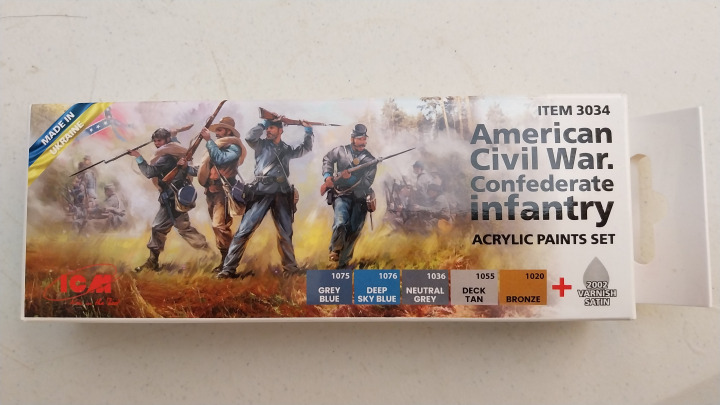 Boxart American Civil War Confederate infantry  ICM