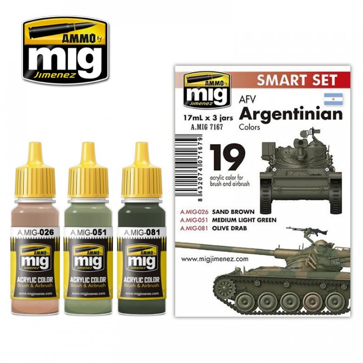 Boxart AFV Argentinian Colors  Ammo by Mig Jimenez