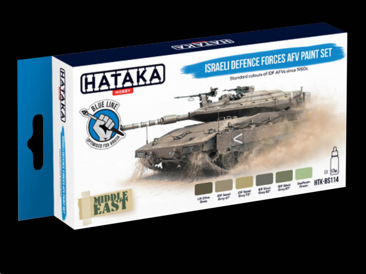 Boxart Israeli Defence Forces AFV paint set  Hataka Hobby Orange Line