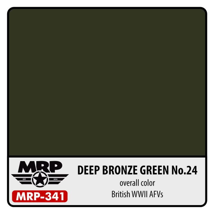 Boxart Deep Bronze Green No.24 (British WWII AFV) (Overall Color) MRP-341 MR.Paint Boxart Deep Bronze Green No.24 (British WWII AFV) (Overall Color) MRP-341 MR.Paint