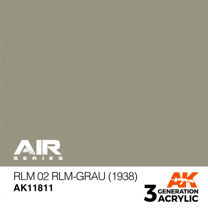 Boxart RLM 02 RLM-Grau (1938) AK 3rd Generation - Air Boxart RLM 02 RLM-Grau (1938) AK 3rd Generation - Air