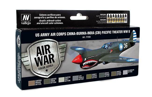 Boxart US Army Air Corps China-Burma-India (CBI) Pacific Theater WW 71.184 Vallejo Model Air