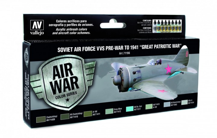 Boxart Soviet Air Force VVS Pre-War to 1941 "Great Patriotic War" 71.196 Vallejo Model Air