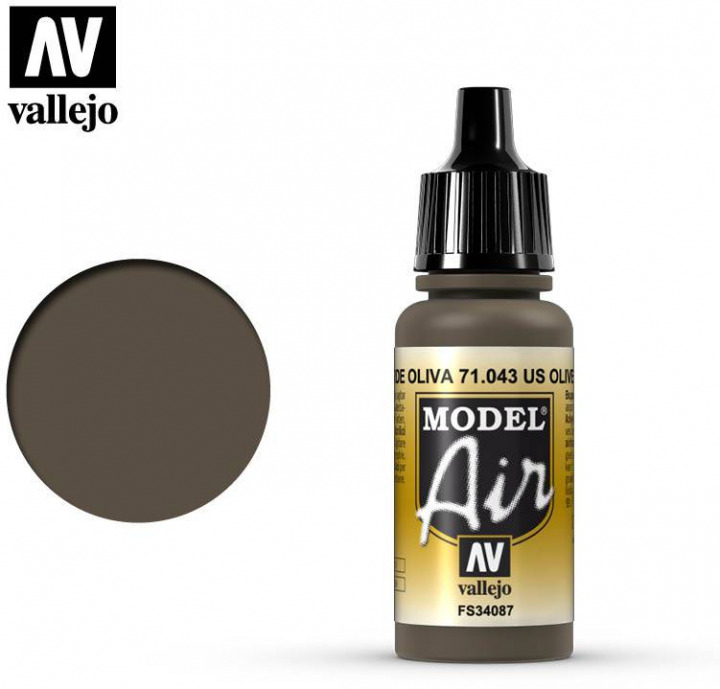 Boxart US Olive Drab - FS34087 RAL7013 RLM81  Vallejo Model Air