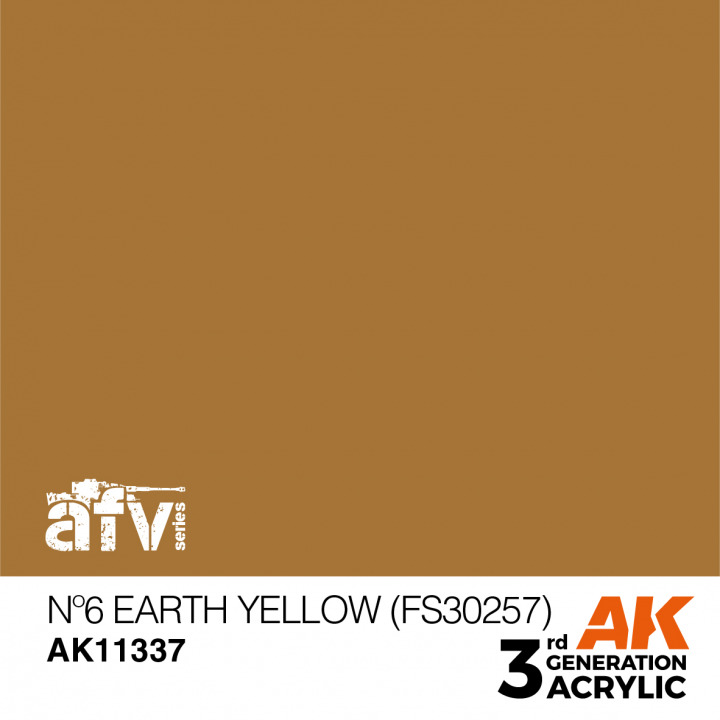 Boxart No 6 Earth Yellow (FS30257) AK 3rd Generation - AFV Boxart No 6 Earth Yellow (FS30257) AK 3rd Generation - AFV