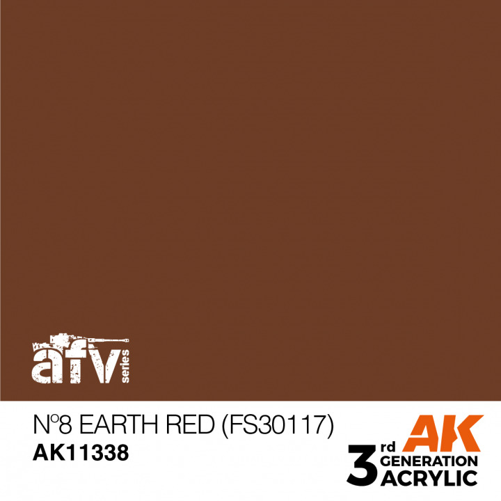 Boxart No 8 Earth Red (FS 30117) AK 3rd Generation - AFV Boxart No 8 Earth Red (FS 30117) AK 3rd Generation - AFV