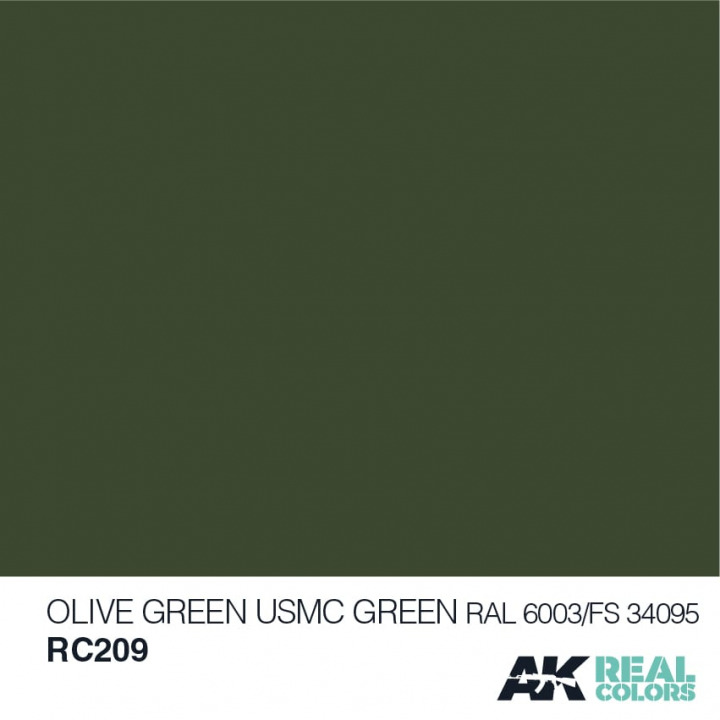 Boxart Olive Green USMC Green RAL 6003 / FS 34095 AK Real Colors Boxart Olive Green USMC Green RAL 6003 / FS 34095 AK Real Colors