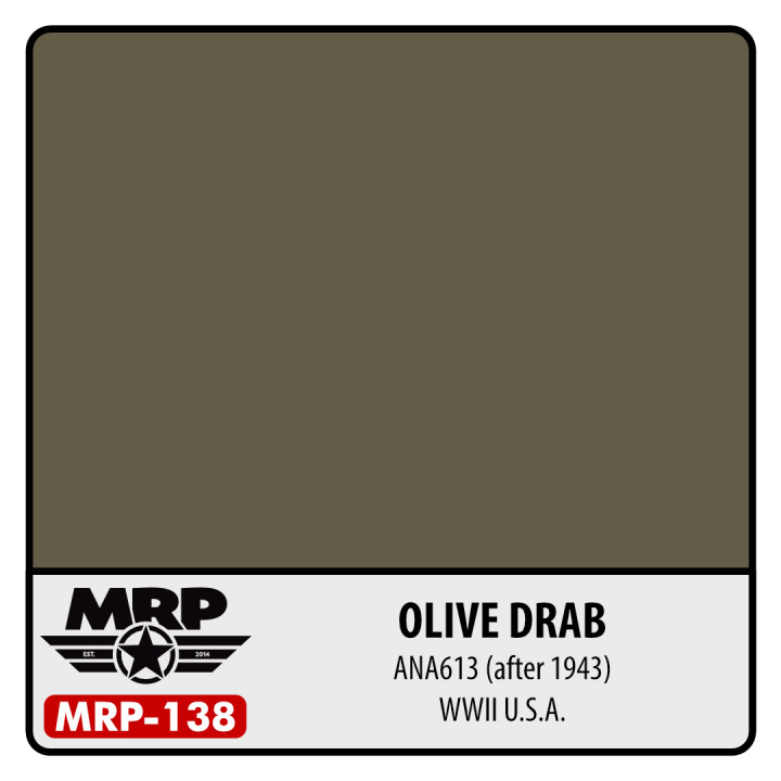 Boxart WWII US - Olive Drab ANA613 (after 1943) MR.Paint Boxart WWII US - Olive Drab ANA613 (after 1943) MR.Paint