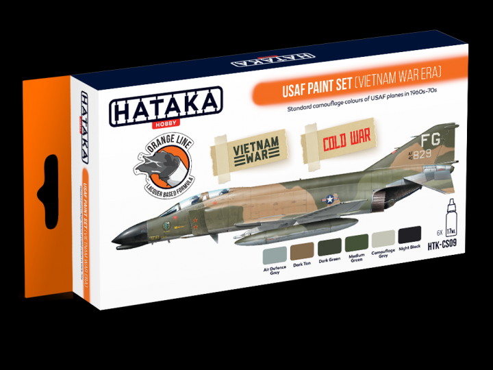 Boxart USAF Paint set (Vietnam war era) HTK-CS09 Hataka Hobby Orange Line Boxart USAF Paint set (Vietnam war era) HTK-CS09 Hataka Hobby Orange Line