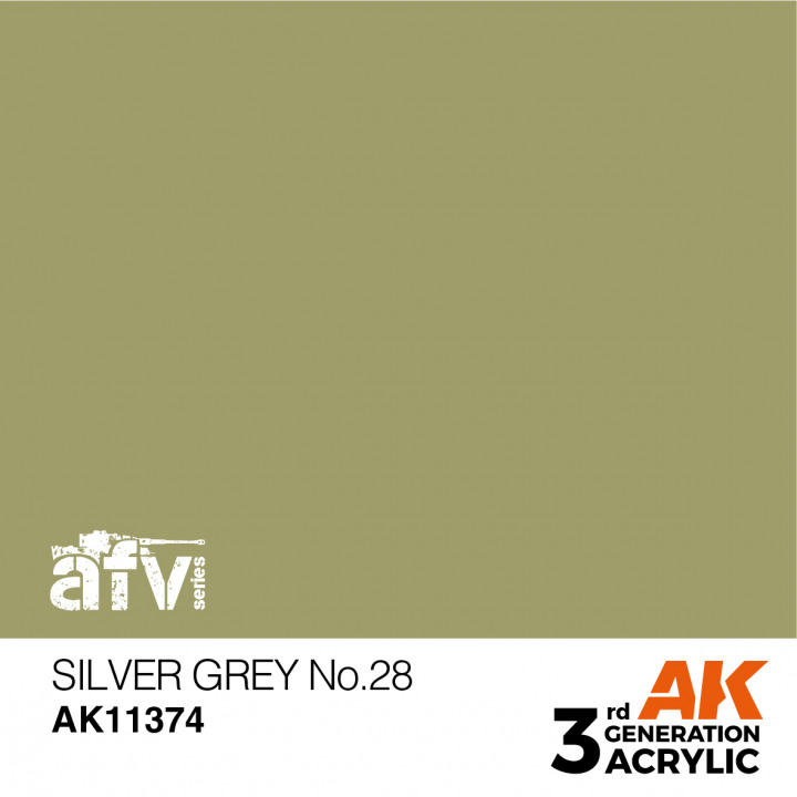 Boxart Silver Grey No.28 AK 3rd Generation - AFV Boxart Silver Grey No.28 AK 3rd Generation - AFV