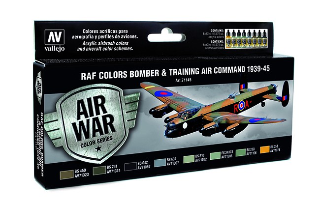 Boxart RAF Colors Bomber & Training Air Command 1939-1945 - Set 71.145 Vallejo Model Air Boxart RAF Colors Bomber & Training Air Command 1939-1945 - Set 71.145 Vallejo Model Air