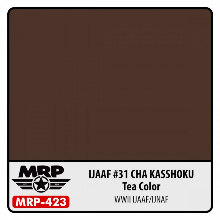 Boxart IJAAF #31 Cha Kasshoku (Tea color) (WWII IJAAF/IJNAF) MR.Paint Boxart IJAAF #31 Cha Kasshoku (Tea color) (WWII IJAAF/IJNAF) MR.Paint