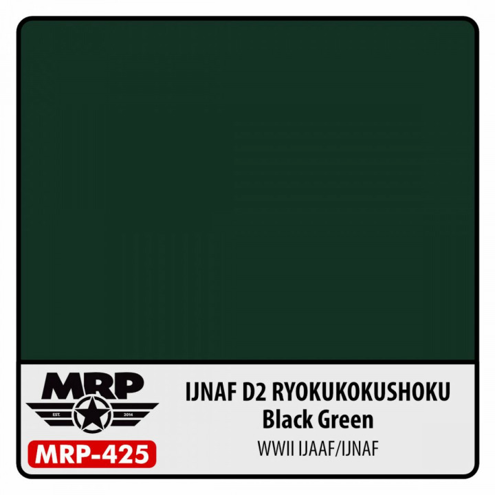 Boxart IJNAF D2 Ryokukokushoku (Black Green) (WWII IJAAF/IJNAF) MR.Paint Boxart IJNAF D2 Ryokukokushoku (Black Green) (WWII IJAAF/IJNAF) MR.Paint