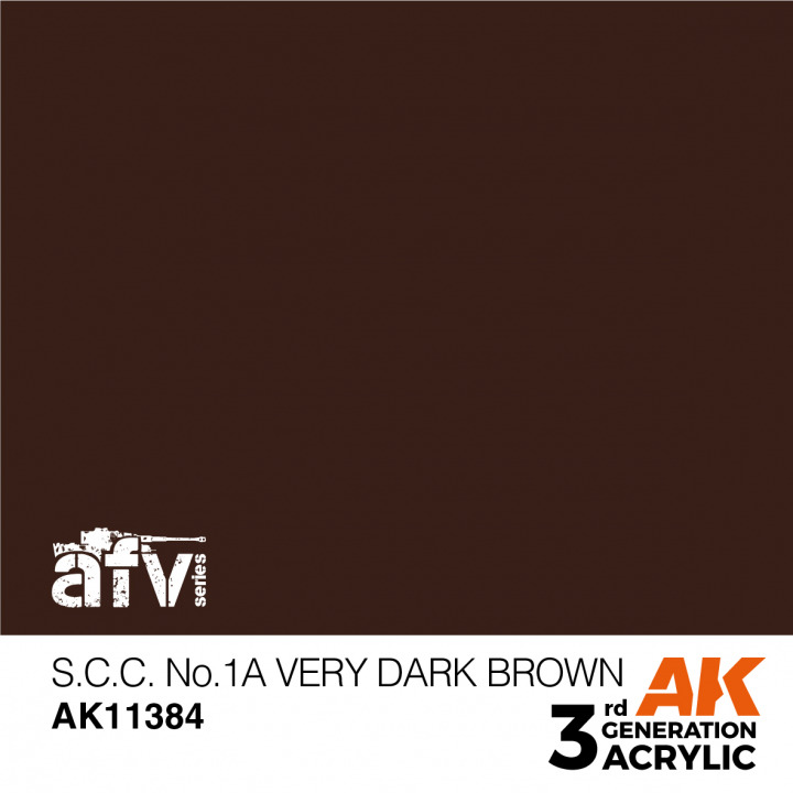 Boxart S.C.C. No.1A Very Dark Brown AK 3rd Generation - AFV Boxart S.C.C. No.1A Very Dark Brown AK 3rd Generation - AFV