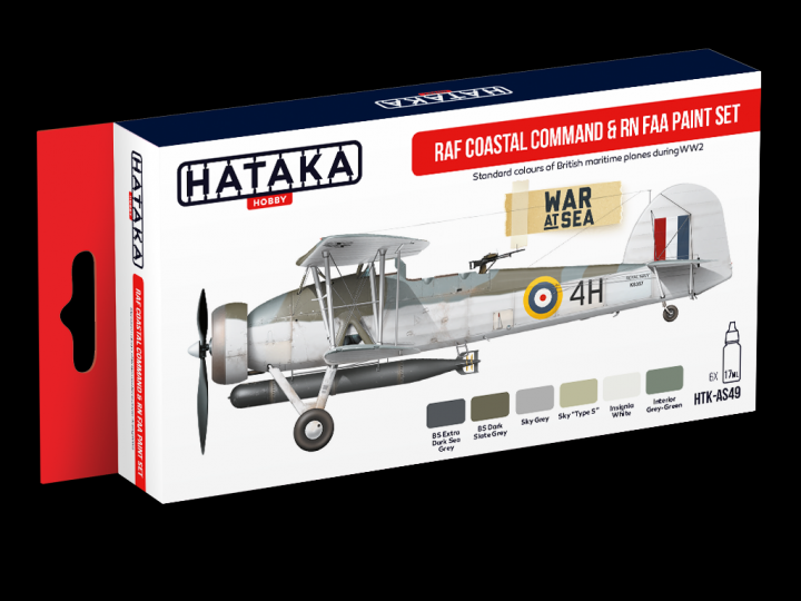 Boxart RAF Coastal Command & RN FAA Paint Set HTK-AS49 Hataka Hobby Red Line Boxart RAF Coastal Command & RN FAA Paint Set HTK-AS49 Hataka Hobby Red Line