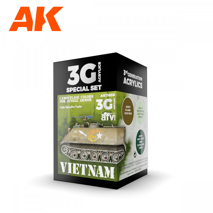 Boxart Vietnam Camouflage Colors for Jungle Armor AK 3rd Generation - AFV Boxart Vietnam Camouflage Colors for Jungle Armor AK 3rd Generation - AFV