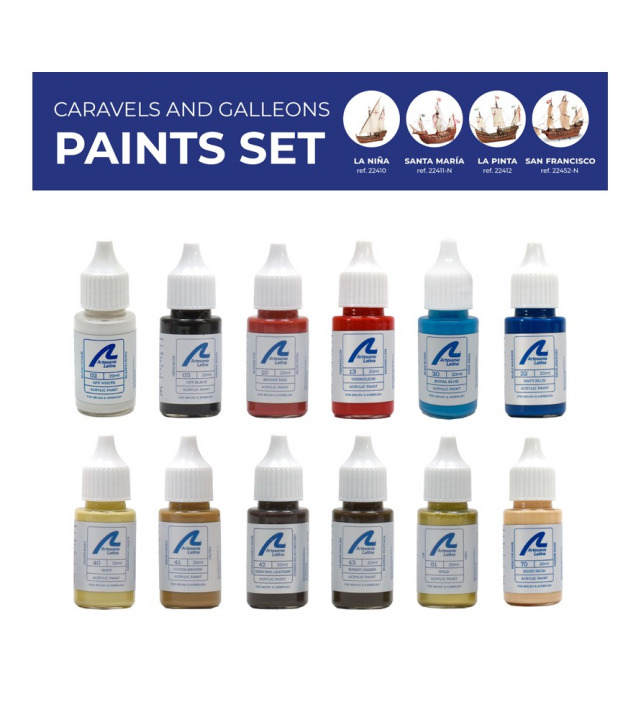 Boxart Caravels & Galleons PAINTS SET 277PACK8 Artesania Latina