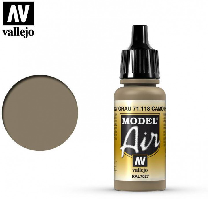 Boxart Camouflage Grey - RAL 7027 71.118 Vallejo Model Air Boxart Camouflage Grey - RAL 7027 71.118 Vallejo Model Air