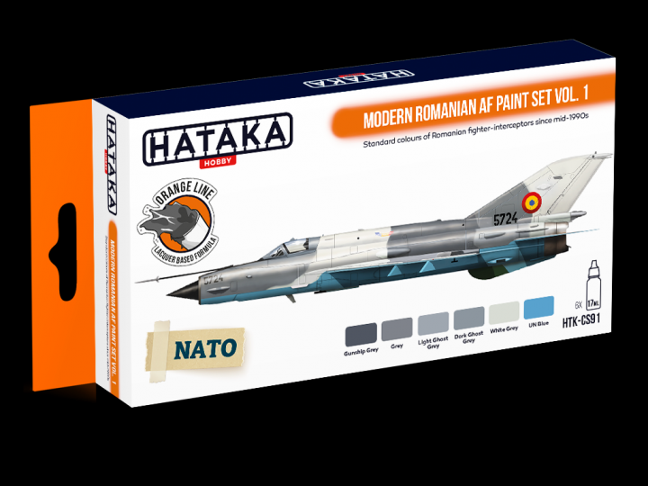 Boxart Modern Romanian AF paint set vol. 1 HTK-CS91 Hataka Hobby Orange Line Boxart Modern Romanian AF paint set vol. 1 HTK-CS91 Hataka Hobby Orange Line