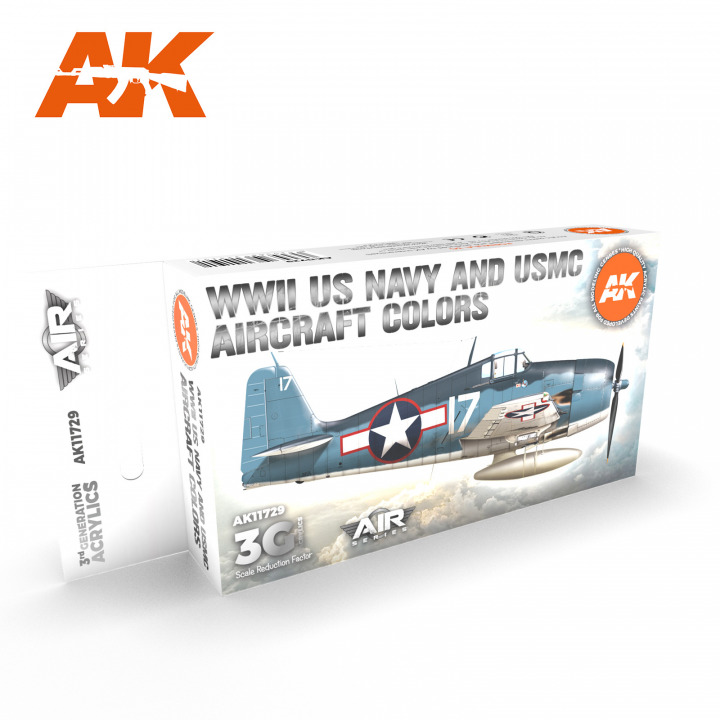 Boxart WWII US Navy & USMC Aircraft Colors AK 11729 AK 3rd Generation - Air