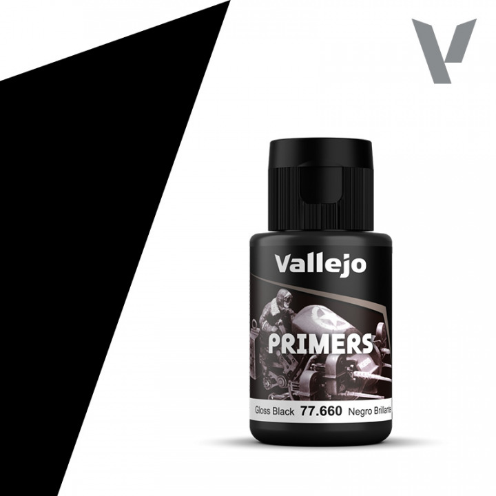 Boxart Gloss Black - new formula Vallejo Surface Primer Boxart Gloss Black - new formula Vallejo Surface Primer