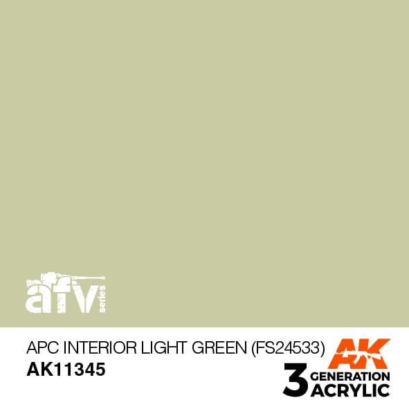 Boxart APC Interior Light Green (FS 24533) AK 11345 AK 3rd Generation - AFV Boxart APC Interior Light Green (FS 24533) AK 11345 AK 3rd Generation - AFV