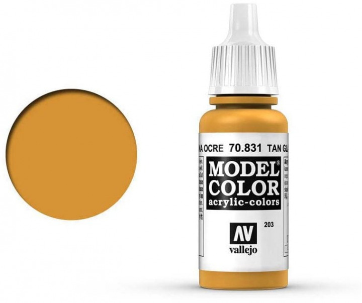 Boxart Tan Glaze 70.831, 831, Pos. 203 Vallejo Model Color Boxart Tan Glaze 70.831, 831, Pos. 203 Vallejo Model Color