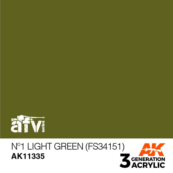 Boxart N°1 Light Green (FS 34151) AK 11335 AK 3rd Generation - AFV Boxart N°1 Light Green (FS 34151) AK 11335 AK 3rd Generation - AFV